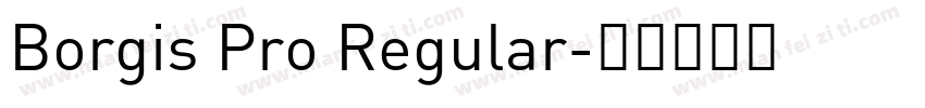 Borgis Pro Regular字体转换